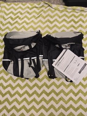 Pair of Black and Light Gray Bike Trans It Epic Pannier Bags New